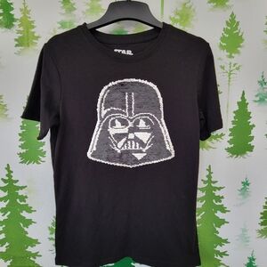 Star Wars Childs Black Darth Vader Sequins T-Shirt